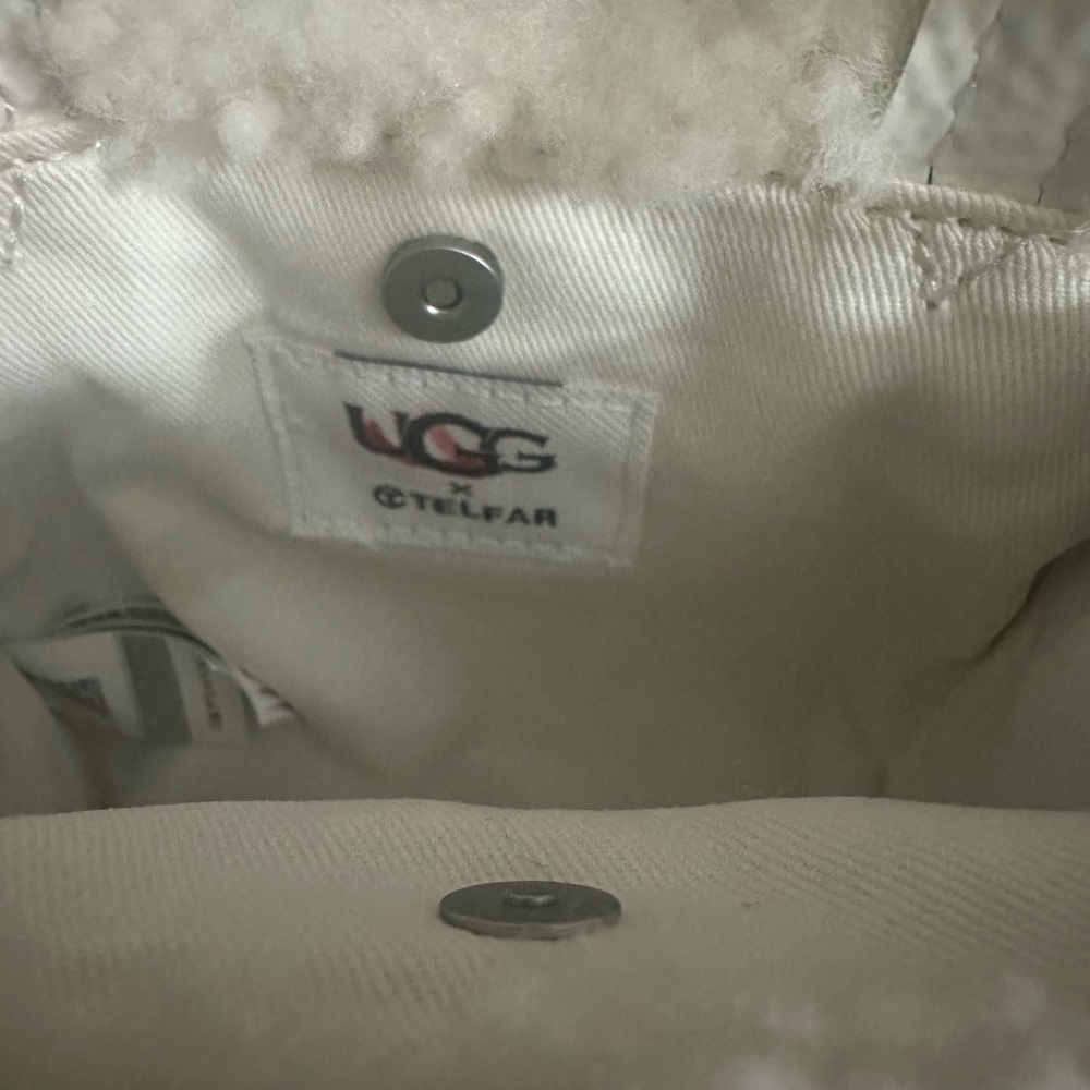 White Shearling Mini Bag - Picture 3 of 4